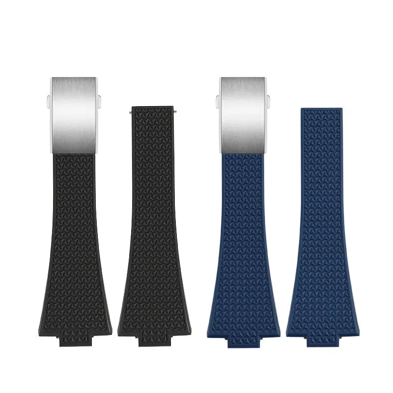 Cinturino in gomma fluorurata FKM premium per Tissot PRX T137.407/T137.907A | Cinturino per orologio a sgancio rapido da 12 mm | Cinturino morbido regolabile