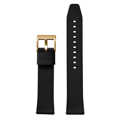 Cinturino in gomma FKM in tela per vela 18mm 19mm 20mm 21mm 22mm 24mm, top FKM a sgancio rapido + base FKM, vestibilità perfetta, cinturino universale piatto per orologio