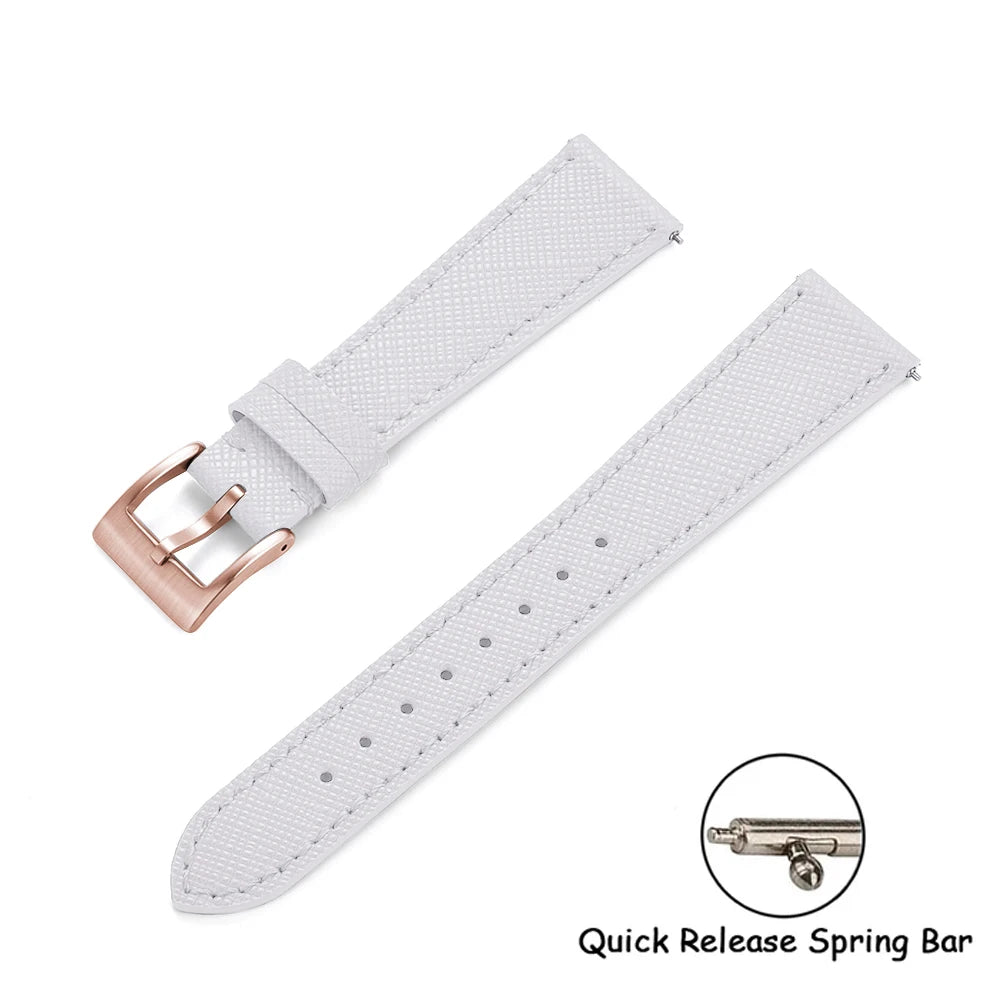 Cinturini per orologi in pelle di vitello di qualità cinturini per orologi in pelle Saffiano 18/19/20/21/22/23/24mm cinturini accessori per orologi