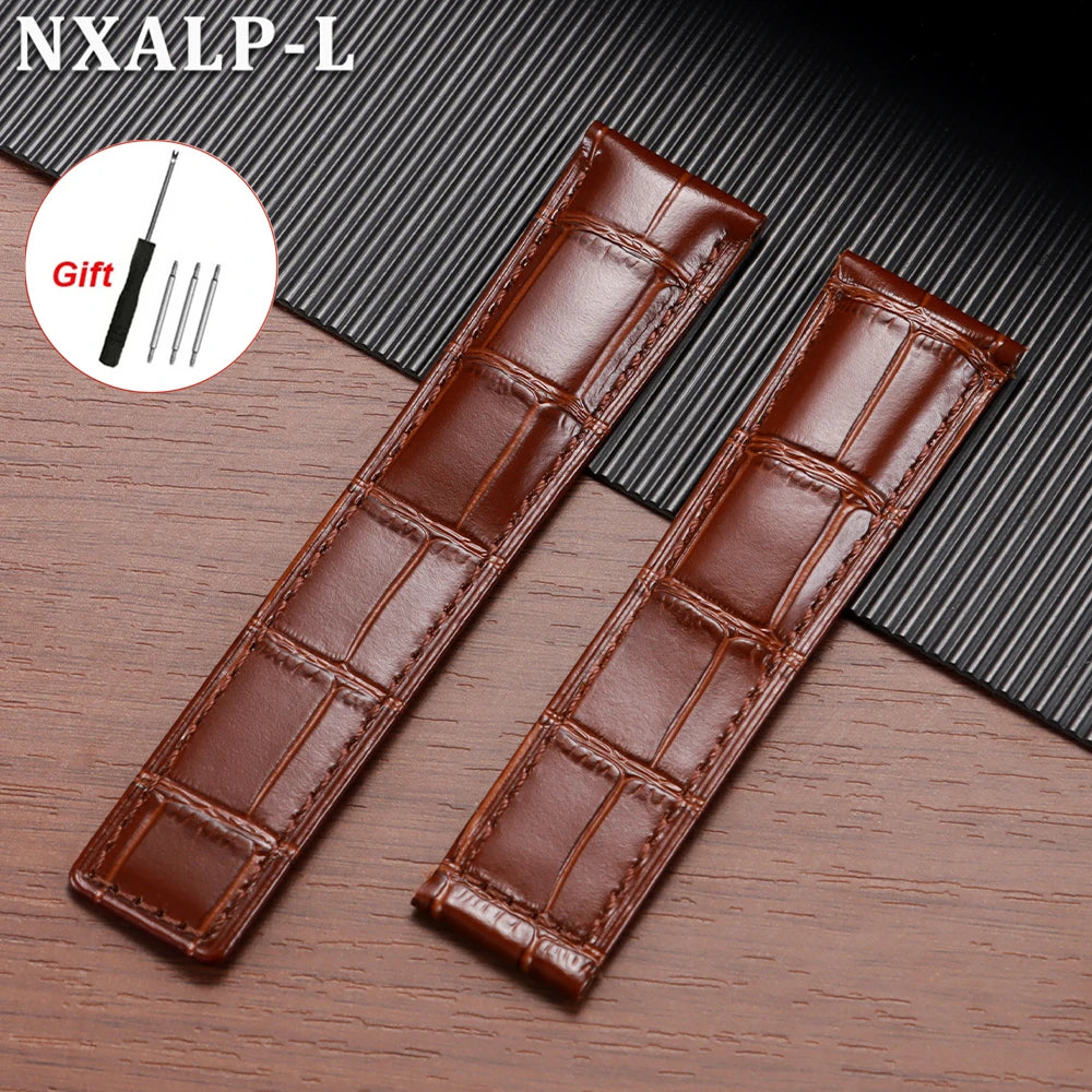 20mm 22mm 24mm Genuine Cowhide Leather Watch Strap for Tag Heuer Carrera Monaco F1, Men's Watch Strap, Folding Buckle