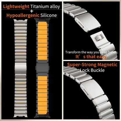 Magnetic Titanium Strap for Samsung Galaxy Watch Ultra 2, Alloy Band for Galaxy Watch 9 8 Classic