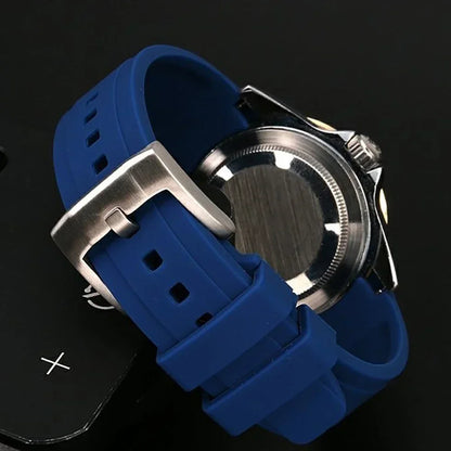 Cinturino per orologio MoonSwatch in silicone con estremità curva per Citizen 20mm 22mm, cinturino sportivo in gomma ad arco per cinturini curvi Rolex