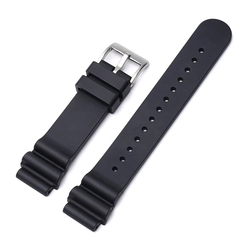 High Quality Fluorine Rubber Watch Strap, 20mm 22mm, for Seiko Black and Green Abalone Canned Aqua Ghost Sport, Waterproof