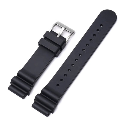 High Quality Fluorine Rubber Watch Strap, 20mm 22mm, for Seiko Black and Green Abalone Canned Aqua Ghost Sport, Waterproof