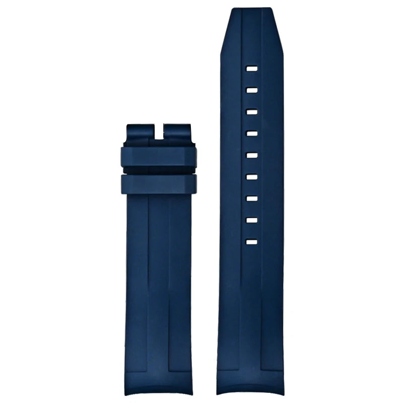 Bracelet de montre à extrémité incurvée en fluorocarbone FKM, 21mm, pour Tissot Seastar T120, en caoutchouc souple, résistant à la chaleur, pour hommes, Bracelet de plongée