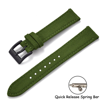 Per Cordura vela cinturino in pelle 18/20/22mm vela cinturini in nylon a sgancio rapido cintura in pelle per Omega Seiko