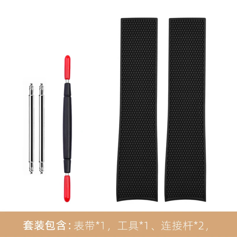 Rubber and silicone watch strap, 21mm, for Longines, Quest, Hydroquest, L3, waterproof belt, folding buckle, accessories