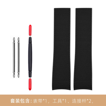 Rubber and silicone watch strap, 21mm, for Longines, Quest, Hydroquest, L3, waterproof belt, folding buckle, accessories