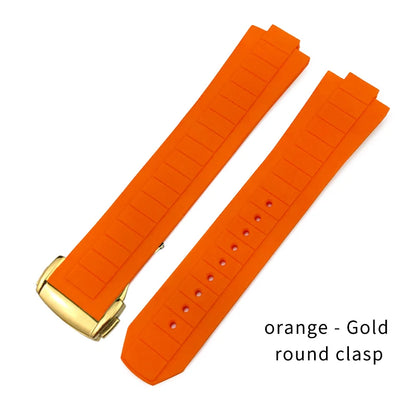 Bracelet de montre en caoutchouc et Silicone convexe, 10x21mm, pour Omega Seamaster Planet Ocean 600M, série 217.30.42 217.32.42, bracelet de montre étanche