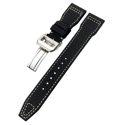 Cinturino per orologio in pelle di vitello e nylon di alta qualità, cinturino per orologio IWC Pilot SPITFIRE MARK 18 Portofino TOP GUN Suffino 77, 20mm 21mm 22mm