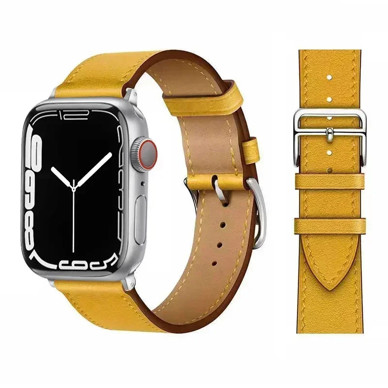 Bracelet de montre en cuir pour bracelets de montre Apple 46mm 44mm 41mm 45mm 38-42mm 40mm 49mm bracelet iWatch série 10-Ultra 9-8-7-SE-6-5-4-3