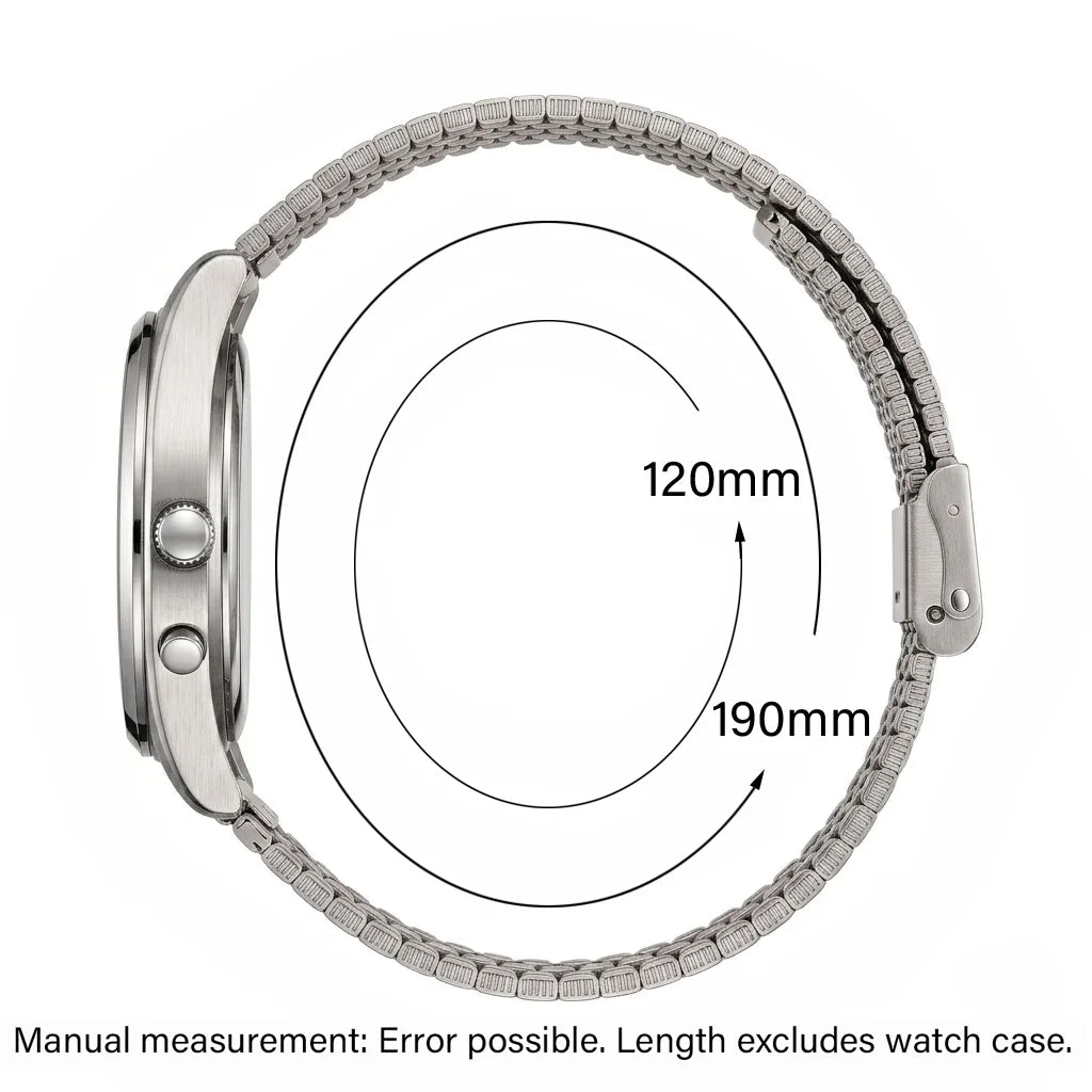Correa de reloj de acero inoxidable de 20 mm 22 mm, correa de repuesto de malla metálica transpirable para hombres y mujeres con pasador de liberación rápida