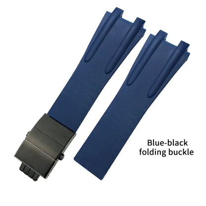 Bracelet de montre en caoutchouc de Silicone 26mm x 20mm, adapté à Ulysse Nardin, noir, bleu, marron, étanche, boucle pliante en acier, outils de poignet