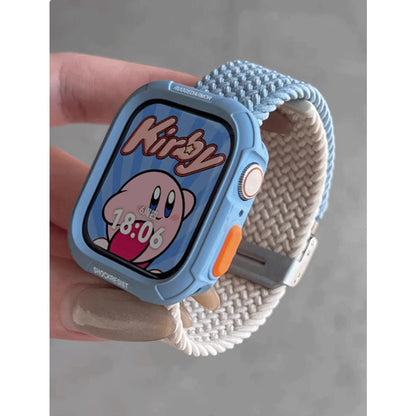 Étui à bonbons + bracelet pour Apple Watch Series 11 10 9 8 7 45mm 41 Band SE 6 5 4 44 40mm, bracelet en nylon pour iwatch Ultra 49mm