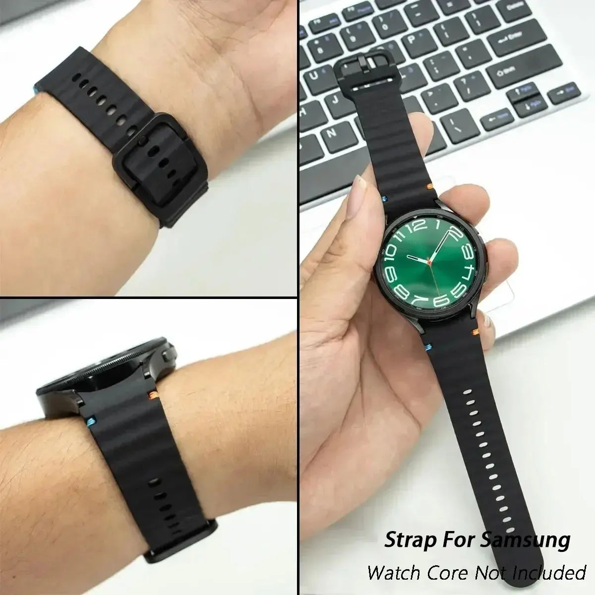 Original Silicone Strap for Samsung Galaxy Watch 7 44mm 40mm FE, Galaxy Watch 4 6 Classic 5 Pro, Band 43mm 47mm 45mm