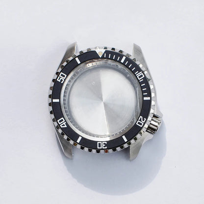 SKXHouseWatch-Silver Watch Case for Men's Dial, Repair Parts, Movement, NH35 NH36 4R 6R 7S, 28.5mm