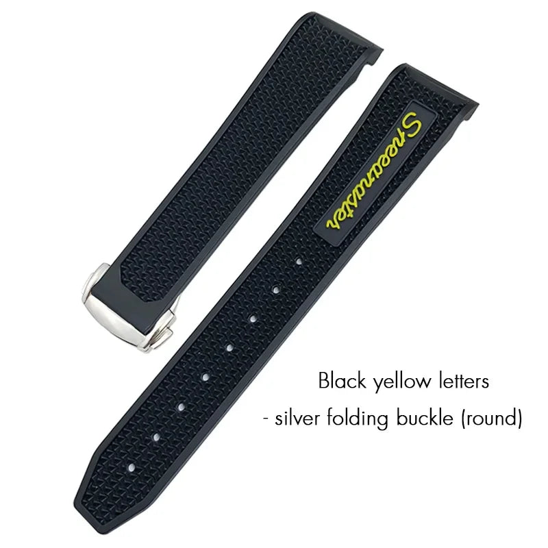 Bracelet de montre souple en caoutchouc et Silicone, 19mm 21mm 20mm, adapté à Omega Speedmaster 326, Seamaster 300, outils de Sport noirs