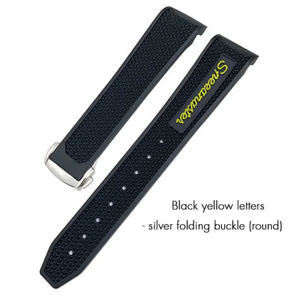 Bracelet de montre souple en caoutchouc et Silicone, 19mm 21mm 20mm, adapté à Omega Speedmaster 326, Seamaster 300, outils de Sport noirs