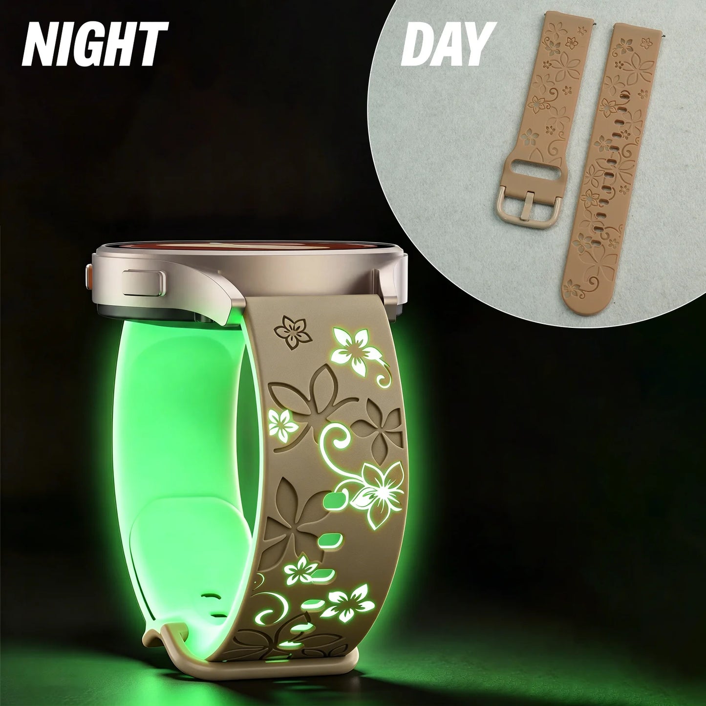 18/20/22 mm, adatti a cinturini universali Samsung luminosi incisi bicolore, compatibili con Huawei GT2/3/4/5/6