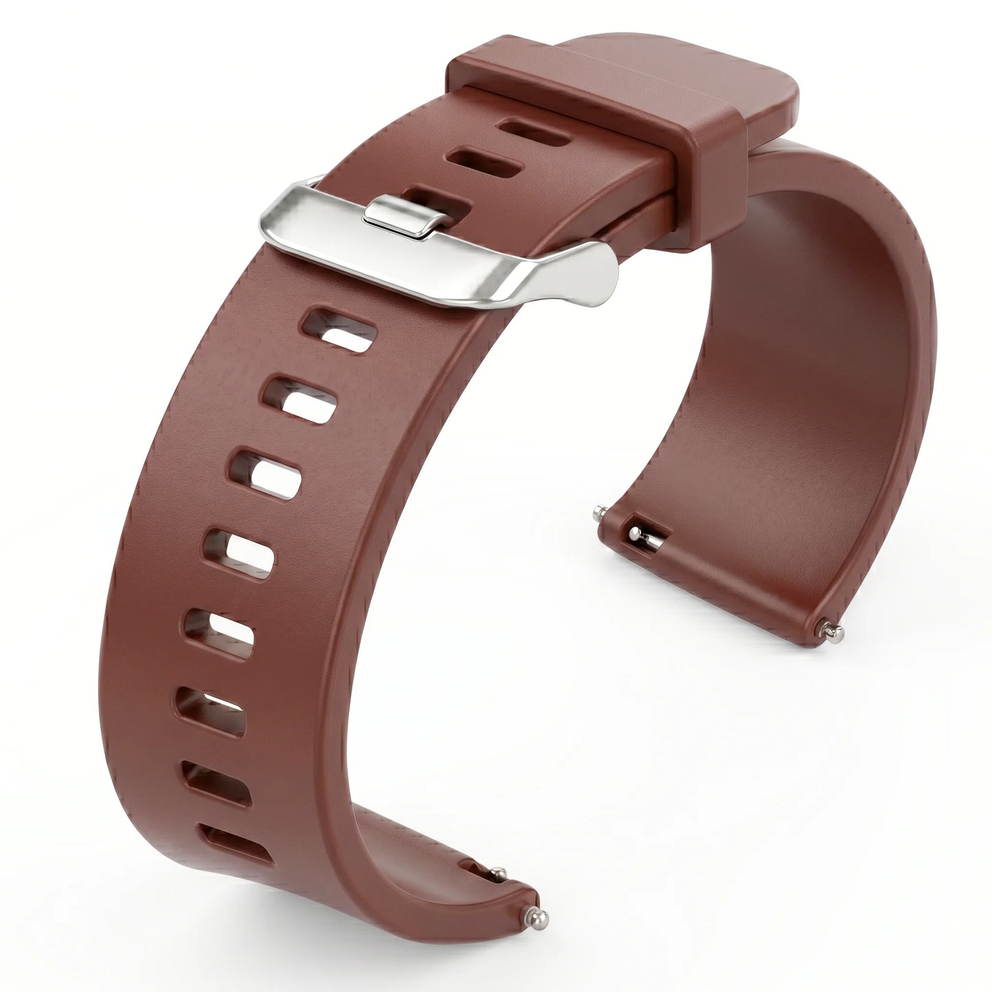 HENGRC 5 couleurs bracelet de montre en caoutchouc de Silicone 18mm 20mm 22mm femmes hommes bracelet de montre bracelet étanche montre de sport ceinture boucle polie