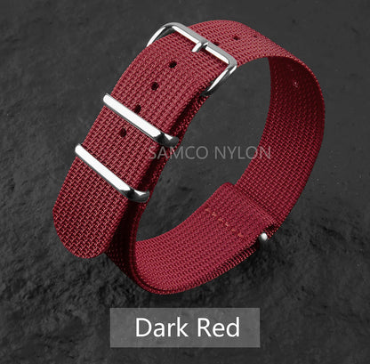 Bracelet de montre en Nylon nervuré 20mm 22mm bracelets de montre confortables boucle militaire lavable Blet pour hommes bracelets de montre