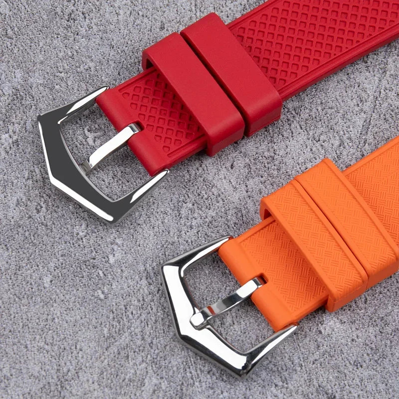 Cinturino universale per orologio, in gomma fluorurata FKM premium, 20 mm, 22 mm, a sgancio rapido, per donna e uomo, ricambio per orologi subacquei