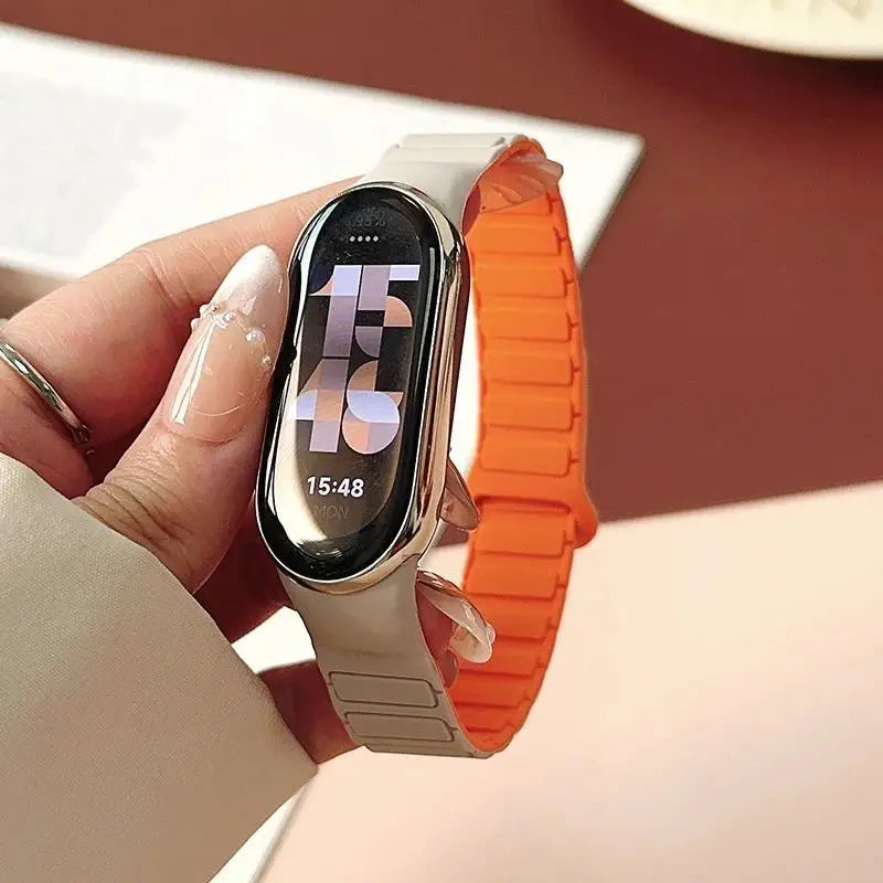 Bracelet magnétique en silicone pour Xiaomi Mi Band 10, 9, 8 – Accessoire de montre de sport