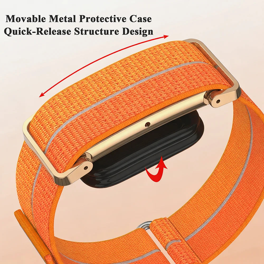 Étui de protection en métal, sangle en Nylon pour Google Fitbit Air, bracelet de remplacement ultra-mince, léger comme une plume, respirant, à dégagement rapide