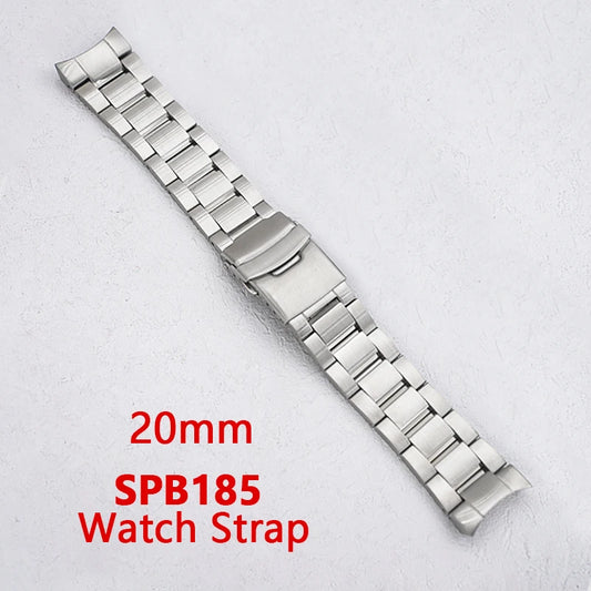 Bracelet de montre en acier inoxydable éventuelles B185, fermoir pliant, extrémité incurvée solide, compatible avec boîtier éventuelles B185, remplacements de bracelet, 20mm