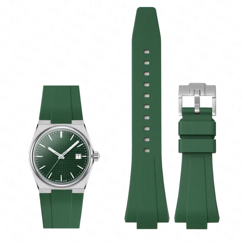 Bracelet en Silicone pour Tissot PRX, série 35MM/40MM, pour hommes et femmes, décontracté, mode, bracelet en caoutchouc de remplacement + outils à dégagement rapide