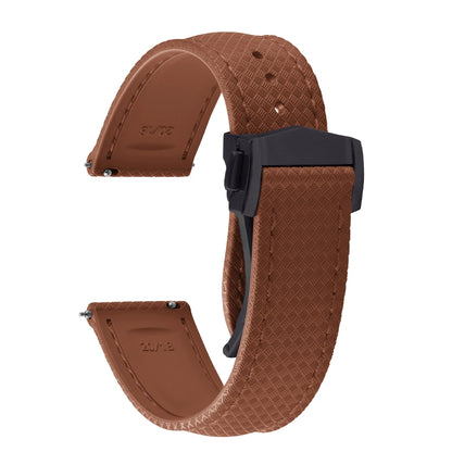 FKM Waterproof Rubber Watch Band Quick Release Deployment Clasp Straps 20mm 22mm Universal Watch Bracelet