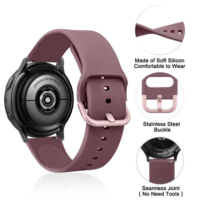 Bracelet 20mm pour Samsung Galaxy Watch 7 6 5 4 40/44mm, pour Galaxy Watch 4 6 Classic/Active 2/5Pro/Watch 3 41mm