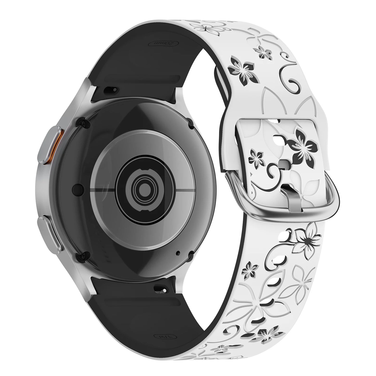 Bracelet en Silicone pour Samsung Galaxy Watch 7 6 5 4 FE/5Pro 45mm sans espaces Sport Correa gravé Galaxy Watch6 Classic 43mm 47mm