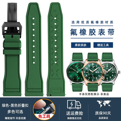 Cinturino per orologio in silicone morbido 20 mm 21 mm 22 mm per IWC Pilot | Cinturino sportivo a sgancio rapido | Sostituzione unisex impermeabile del cinturino in gomma