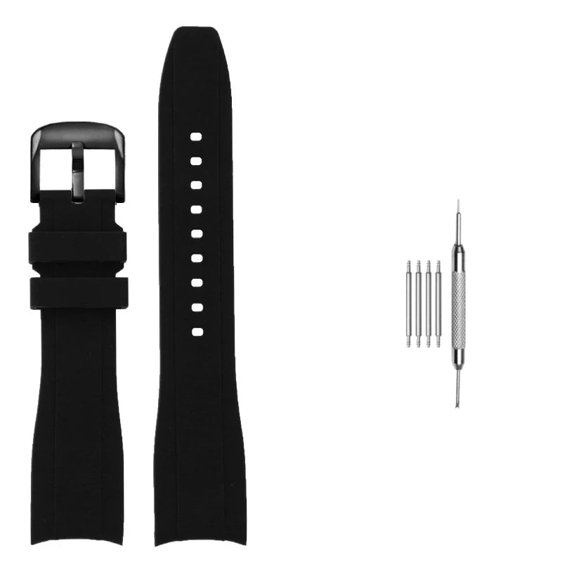 Bracelet de montre en caoutchouc à extrémité incurvée, 20mm 22mm, pour Casio Swordfish Duro MDV106-1A MDV-106/107-1A, bracelet de Sport étanche en Silicone