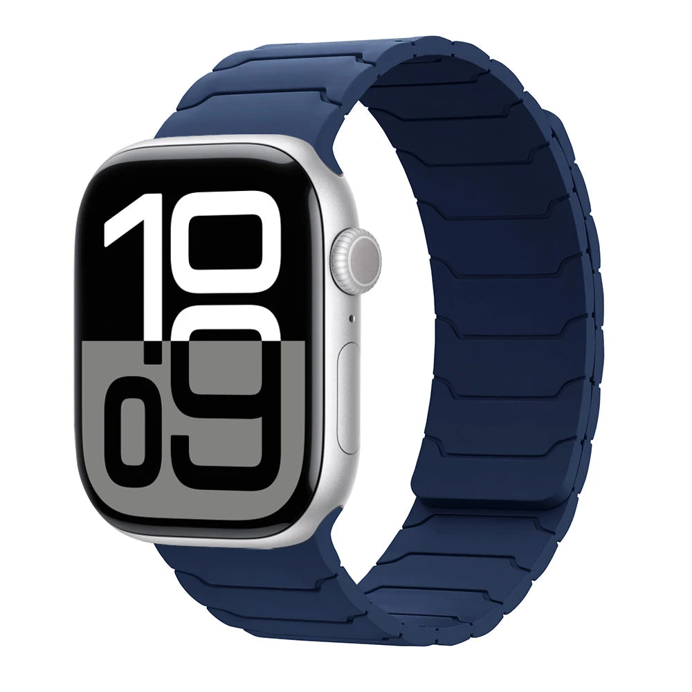 Magnetisches Armband für Apple Watch, 46 mm 44 mm 45 mm 40 mm 42 mm 41 mm, aus Silikon, Correa, Armband für IWatch Serie 11 10 SE 9 8 7 6 5 4 3