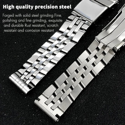 Convient pour Breitling bracelet de montre en acier inoxydable massif Avenger Challenger NAVITIMER SUPEROCEAN bracelet de montre en métal 18m 20mm 22mm 24mm