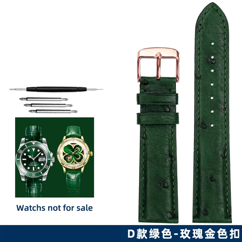 Green butterfly watch strap, 12mm, 14mm, 16mm, 18mm, 20mm, 22mm, high quality, casual, business, watch strap, watch accessories
