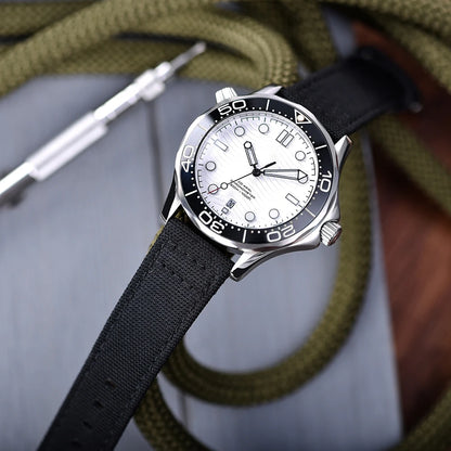 Bracelet de Montre Rapide Tissu et Cuir - Boucle ardillon - Universel