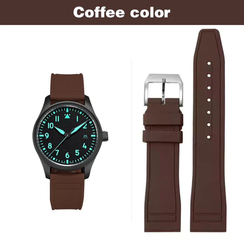 Bracelet de montre en caoutchouc pour IWC Pilot, petit Prince portugais, 20 21 22, accessoires de montre, bracelet à dégagement rapide pour hommes et femmes