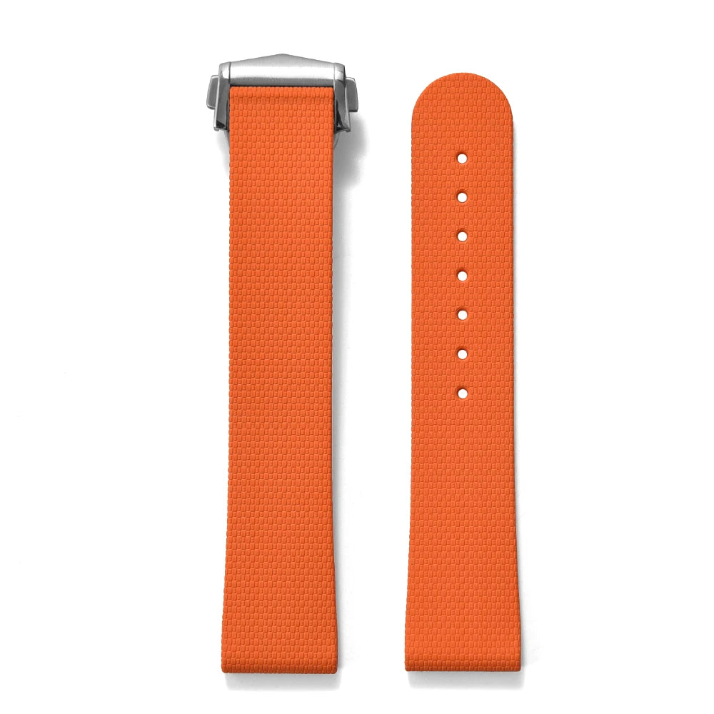 STAPELP suitable for Omega Swatch 20mm universal watch straps Black Blue FKM Rubber Quick Release Watch Band with Omega Folding Clasp