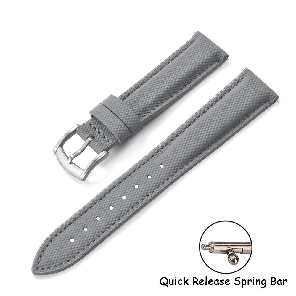 Cinturino per orologio in nylon Sailcloth 18 19 20 22 mm, cinturino in pelle a sgancio rapido per Omega Seiko Tissot, cinturino universale