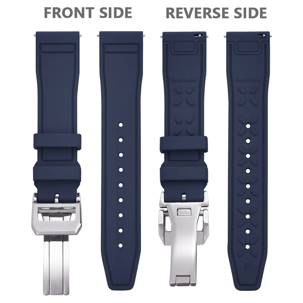 Bracelet en caoutchouc FKM 20mm 21mm 22mm pour montre IWC PILOT Portugal PORTOFINO, bracelet de plongée à libération rapide, montre connectée pour Huawei