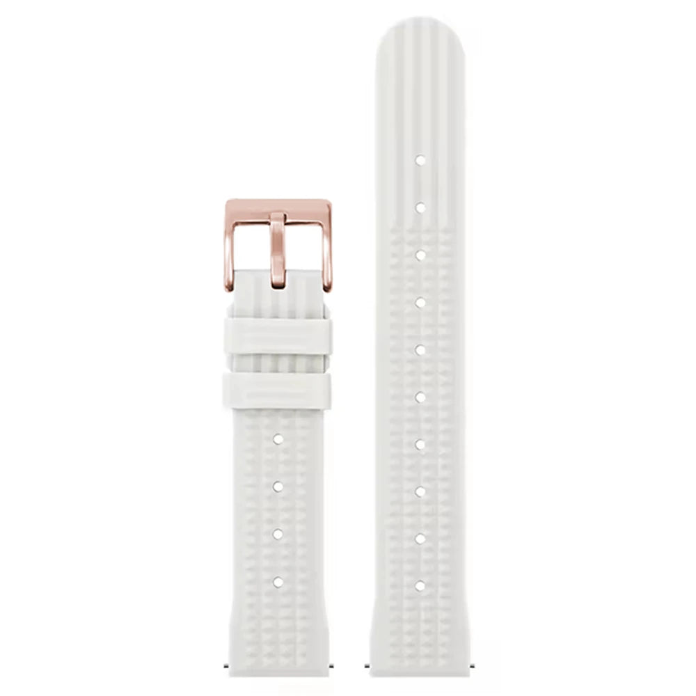 Watchdives – bracelet de montre gaufré en caoutchouc souple de qualité supérieure, 20mm 22mm, bracelet de remplacement à dégagement rapide, bandes unisexes durables en caoutchouc de Silicone