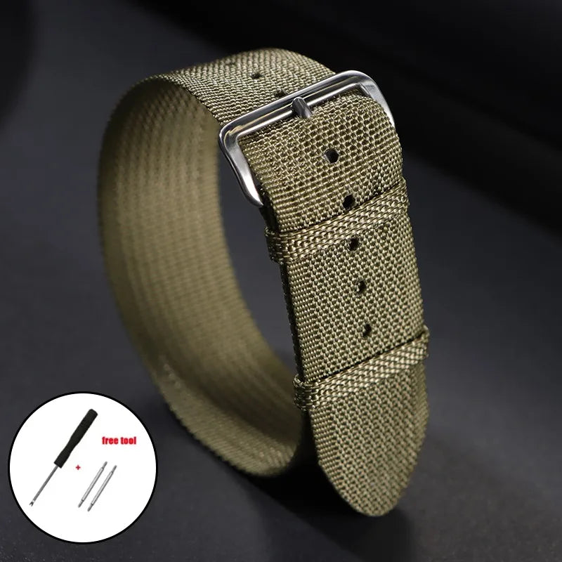 For Samsung Galaxy Watch 42/46mm Universal Nylon Watch Bands for Men and Women, New Ribbed Nylon Watch Band Accessory