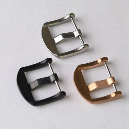Matte 304 Stainless Steel Buckle, 18 20 22 24 26MM, Genuine Leather Rubber Watch Strap Buckle, Watch Accessory Buckle