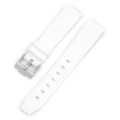 Bracelet de montre en caoutchouc et Silicone, 20mm, pour Omega X Swatch Joint MoonSwatch, pour Seamaster 300, pour hommes et femmes, extrémité incurvée