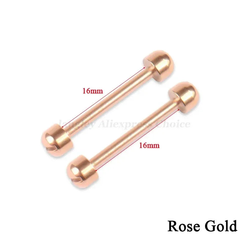Kit de réparation de bracelet de montre en cuir, tube à vis, lien de tige LDPStem, 14mm, 16mm, 18mm, 20mm, 22mm, goupille de bracelet, 2 pièces, le plus récent