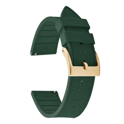 20MM 22MM supprime des bracelets de montre en caoutchouc fluoroélastomère/FKM mosaïque pour hommes femmes-bracelet de Sport étanche de remplacement à dégagement rapide