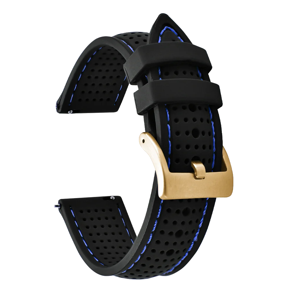 Bracelet de Sport en Silicone pour hommes, 18mm 20mm 22mm, en caoutchouc étanche, bracelet de remplacement pour Samsung S3 Huawei Watch GT2 46mm Amazfit GTR
